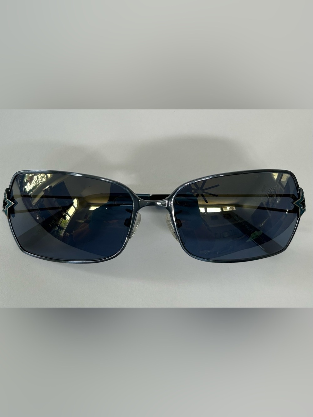 Furla Women's Sunglasses with Dark Blue/Gold Mirror Lenses